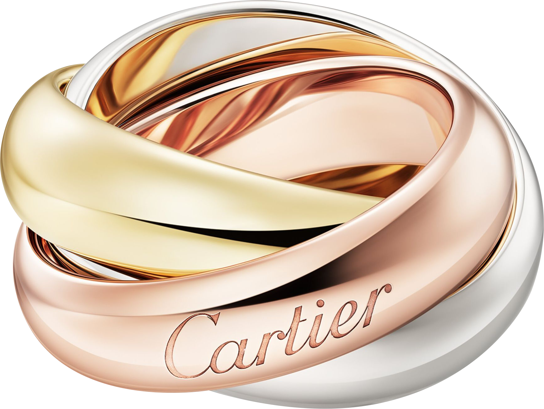 Cartier Trinity ring in white gold & rose gold (2)