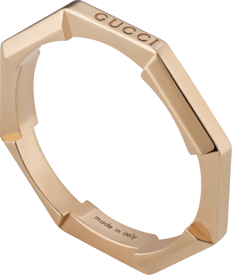 Gucci 18ct Rose Gold Gucci Link To Love Ring - YBC662194002