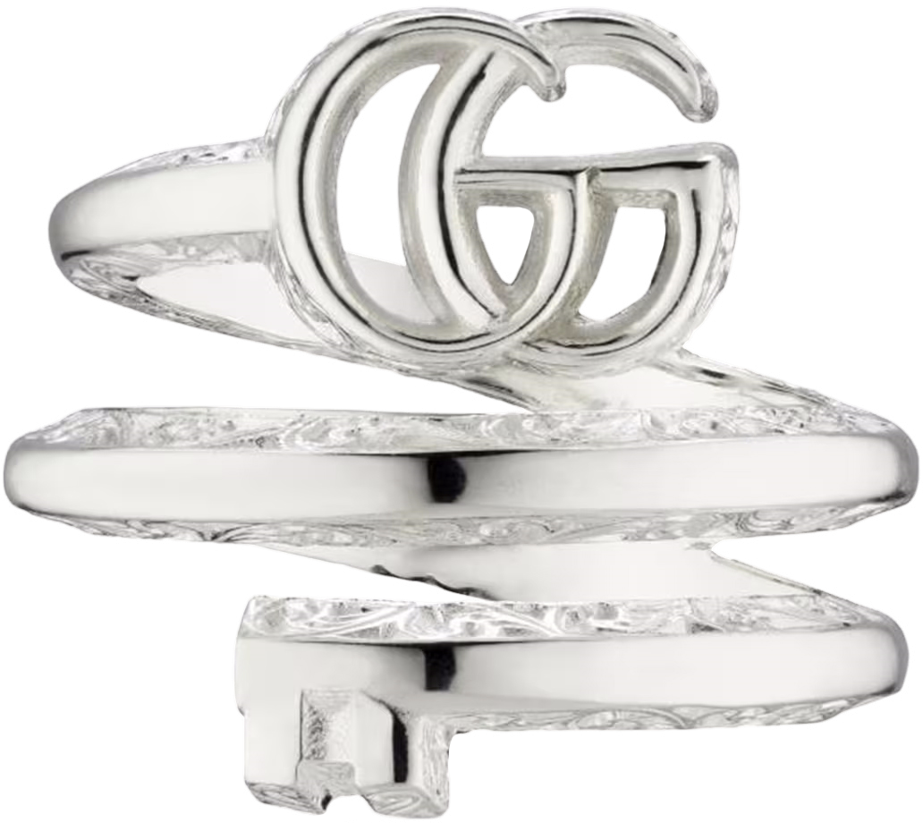 Gucci Sterling Silver GG Marmont Double Ring - YBC770719001 (pic2)